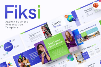 Fiksi Agency Business PowerPoint Template